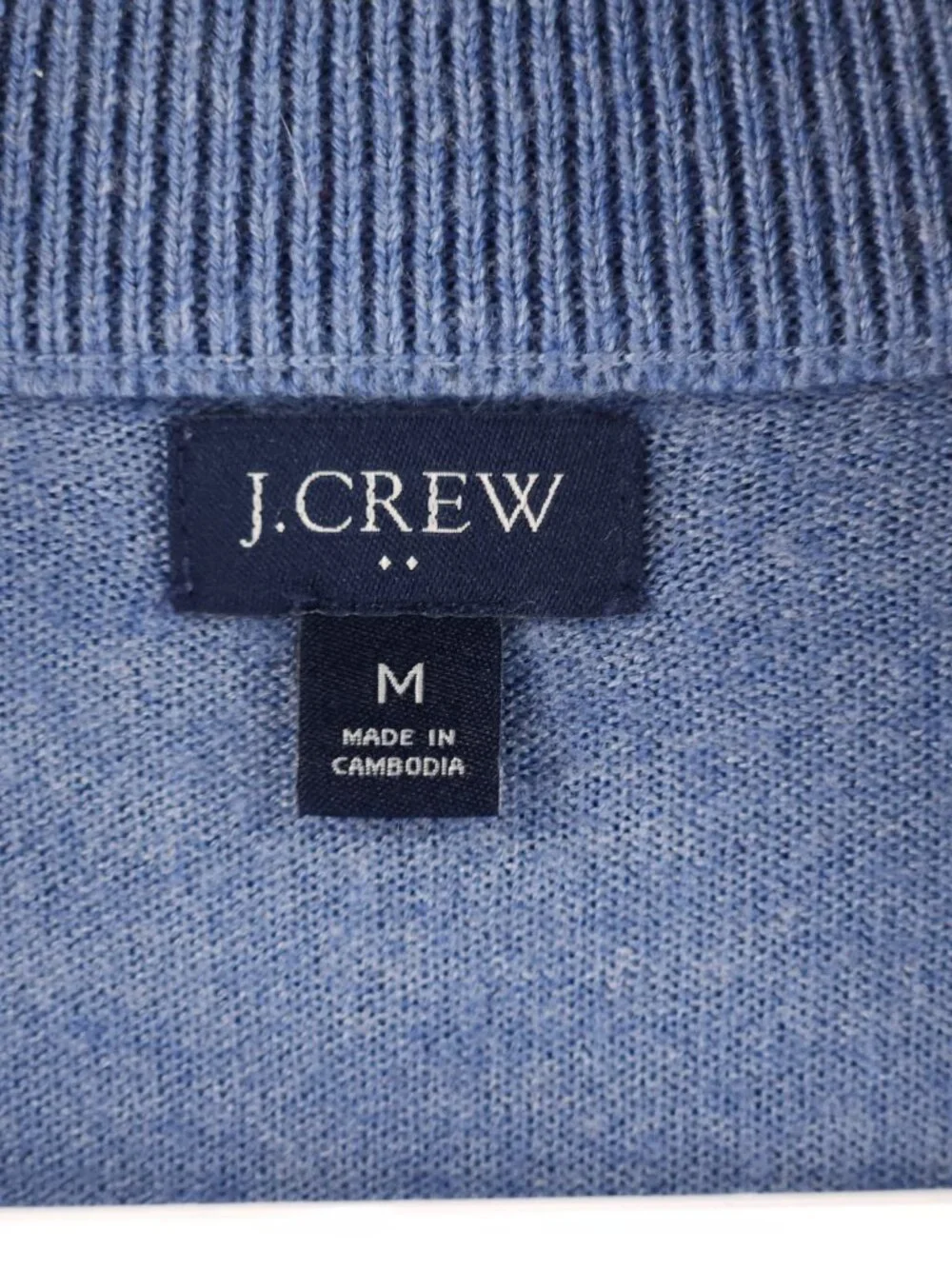NWOT J. Crew 1/4 Zip Knit Wool Blend Sweater Pullover Men Soft Medium Adult